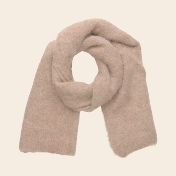 Rosemunde scarf 'Furry' alpaca - oat