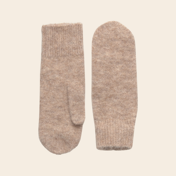 Rosemunde mittens 'Furry' alpaca - oat