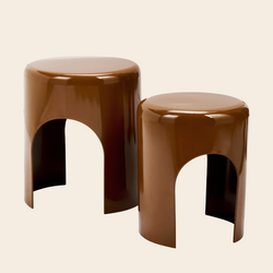 Madam Stoltz set/2 side tables - metal