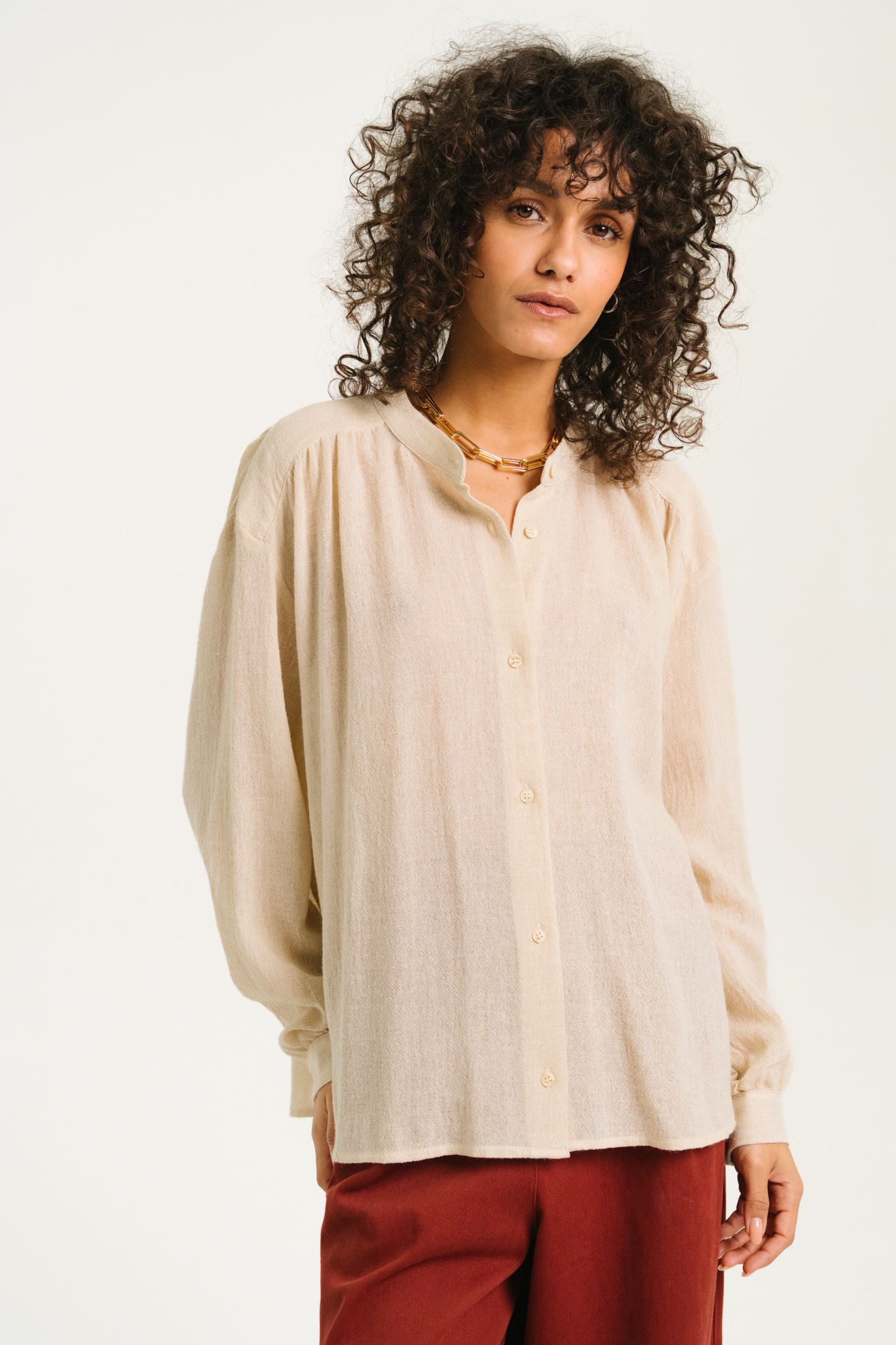 SacreCoeur blouse 'Ella' viscose / wol - dolce ecru