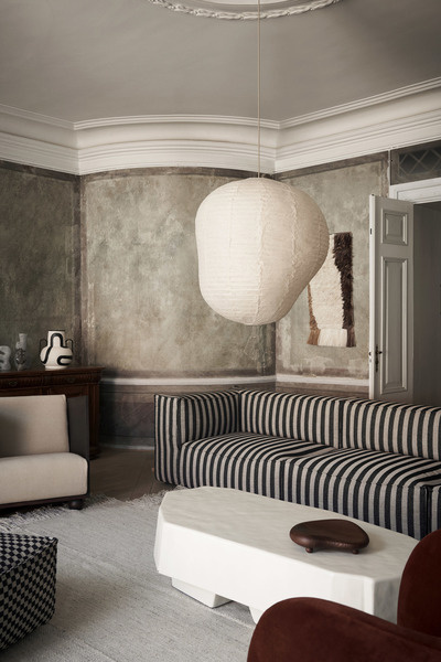 Ferm Living lampenkap 'Kurbis' - washi papier