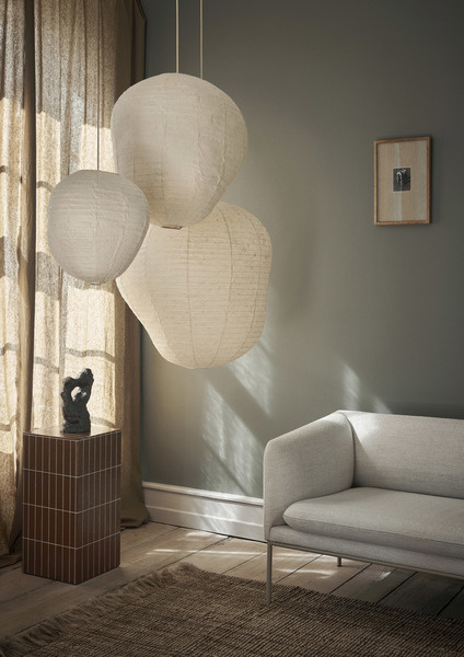Ferm Living lampenkap 'Kurbis' - washi papier