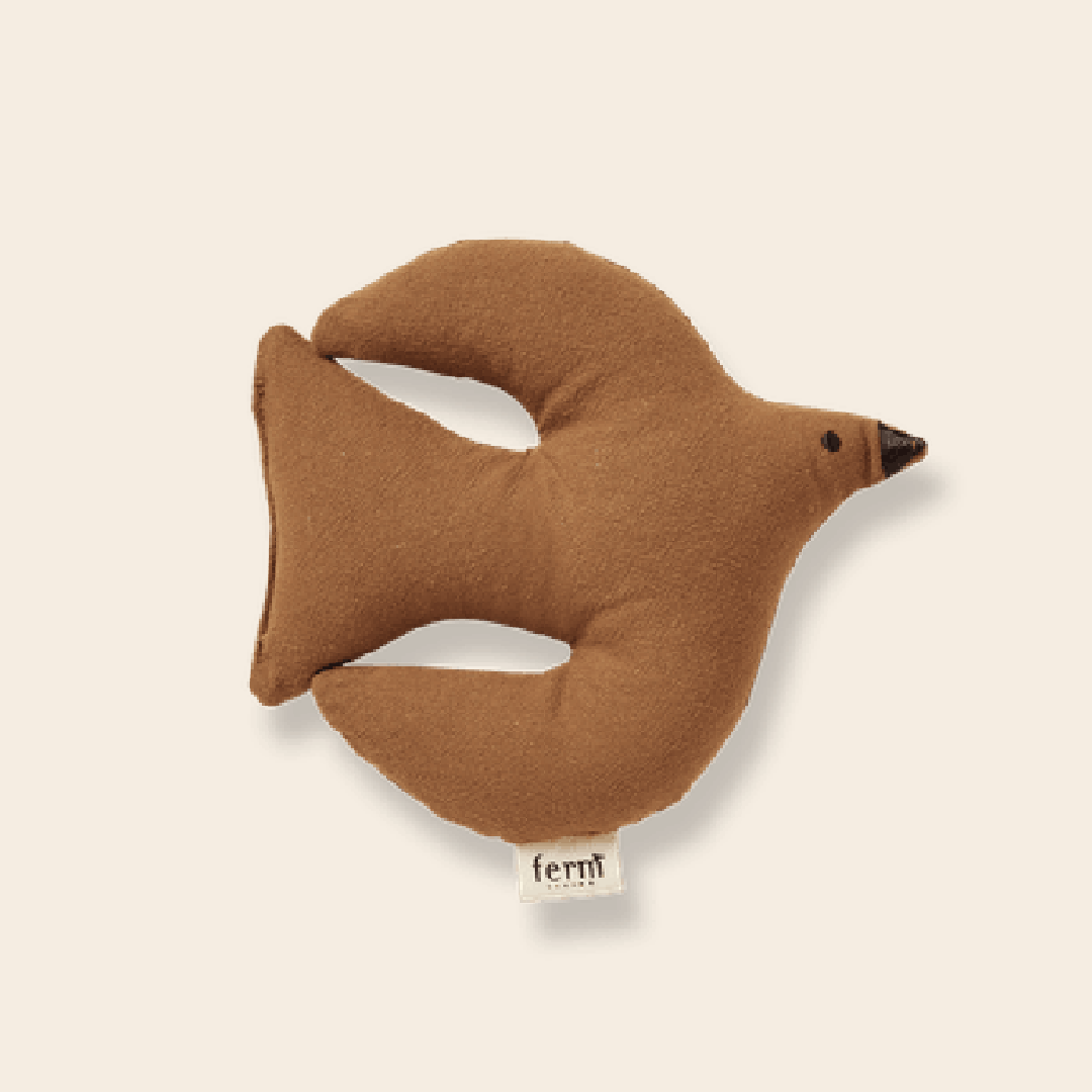 Ferm Living knuffel 'Swif Bird' - kelp