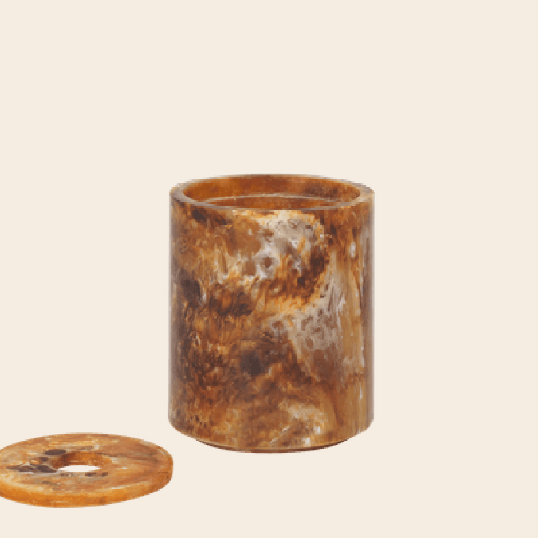 Ferm Living opbergpot 'Mist' hars - kelp