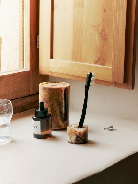 Ferm Living opbergpot 'Mist' hars - kelp