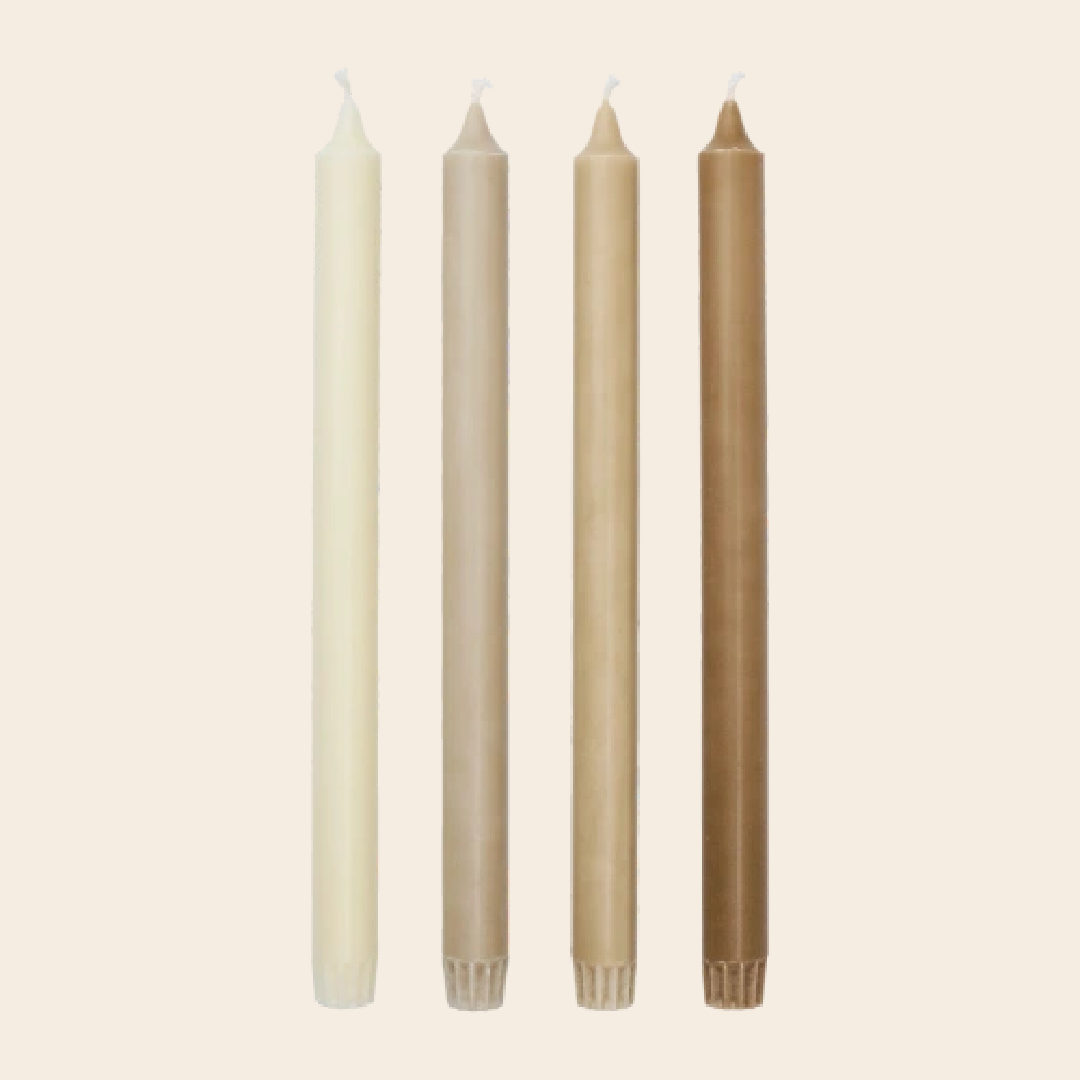 Ferm Living set/4 kaarsen 'Pure' - stearin