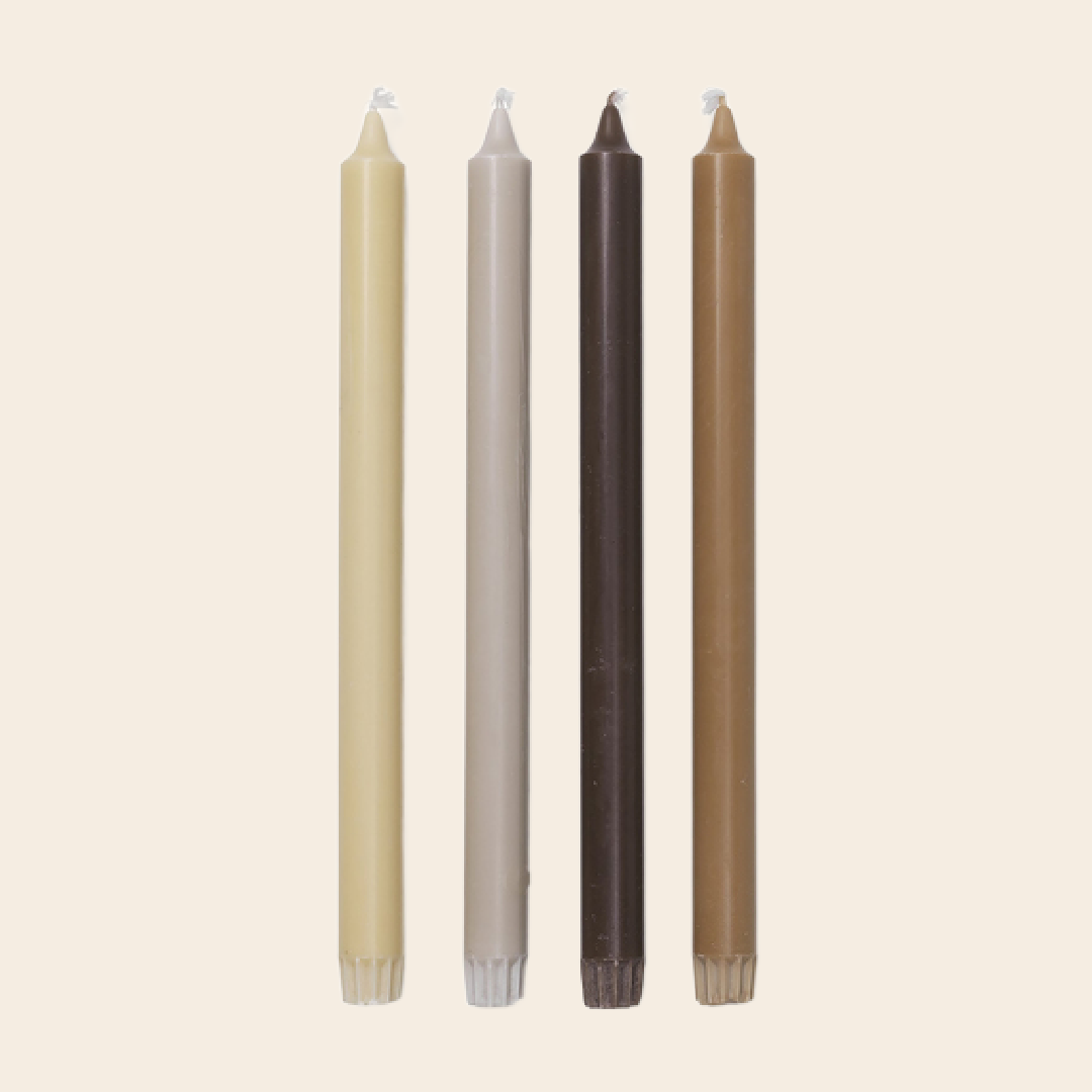 Ferm Living set/4 kaarsen 'Pure' - stearin