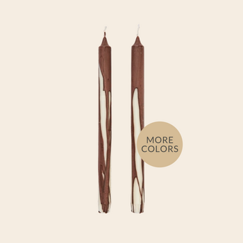 Ferm Living set/2 candles 'Dryp' - stearin