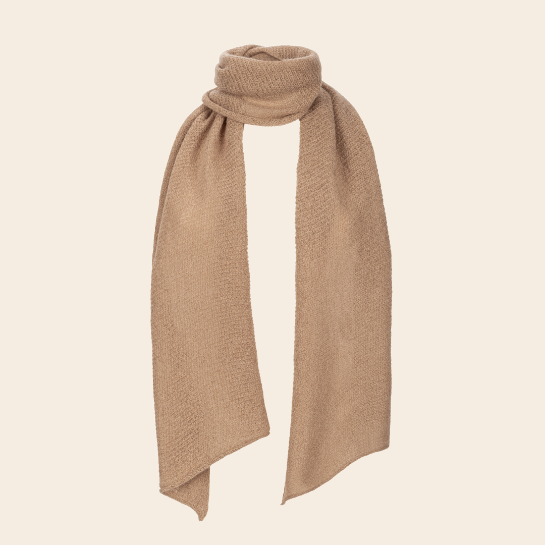 No Man's land sjaal kidmohair - sandalwood