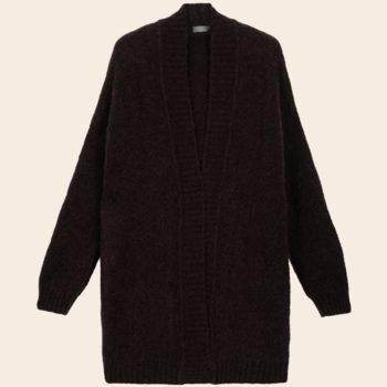 No Man's land cardigan superkid mohair - espresso