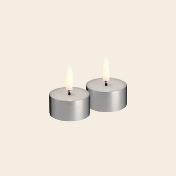 Uyuni set/2 LED tealights - silver