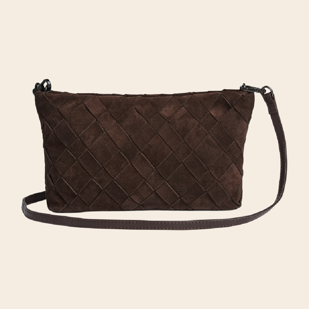 Markberg crossbody 'Celin' suede - dark brown