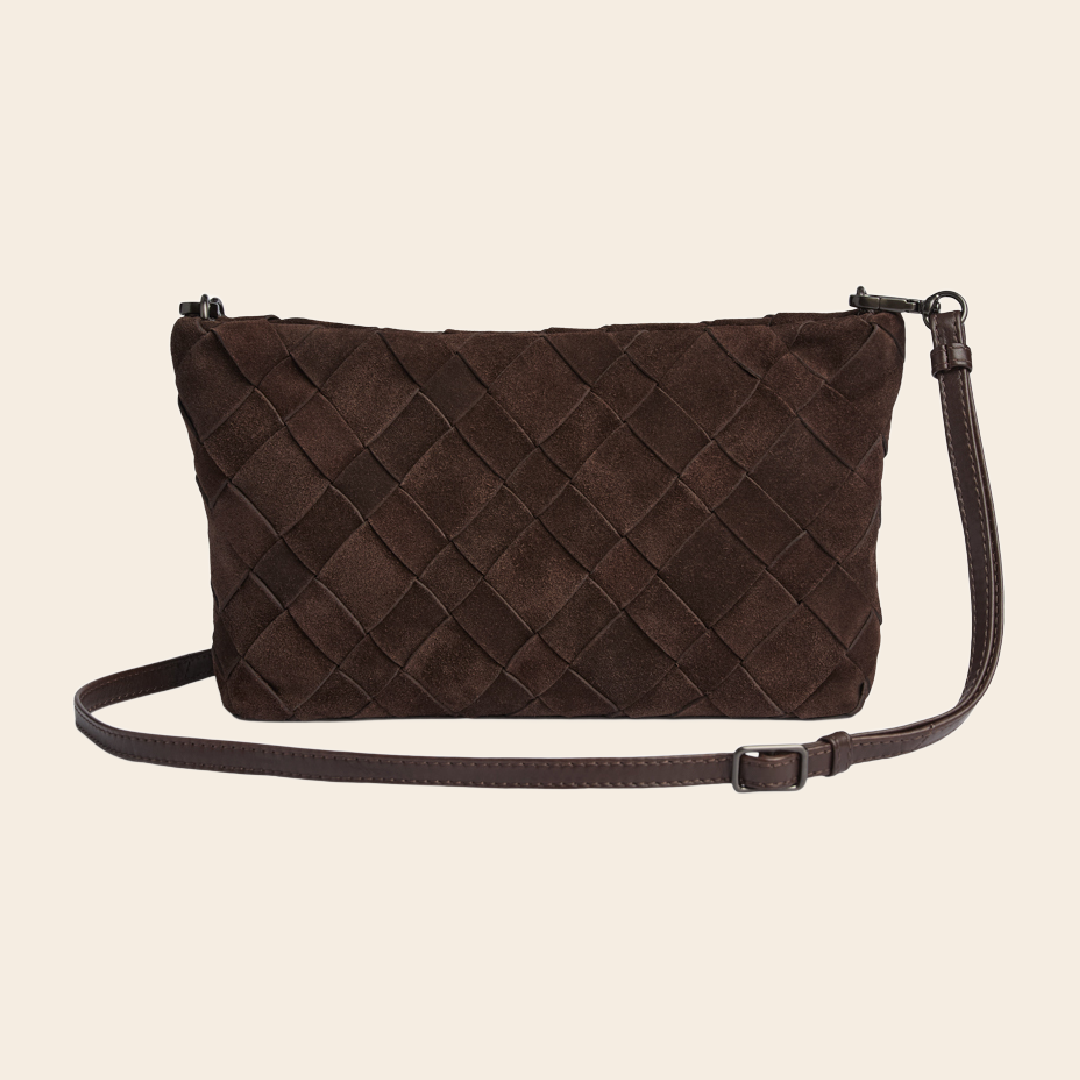 Markberg crossbody 'Celin' suede - dark brown