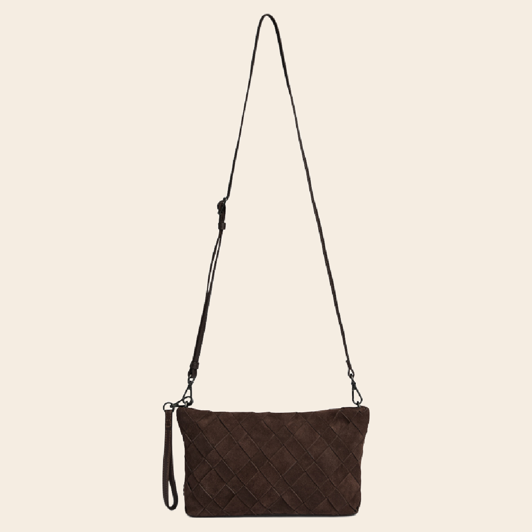 Markberg crossbody 'Celin' suede - dark brown