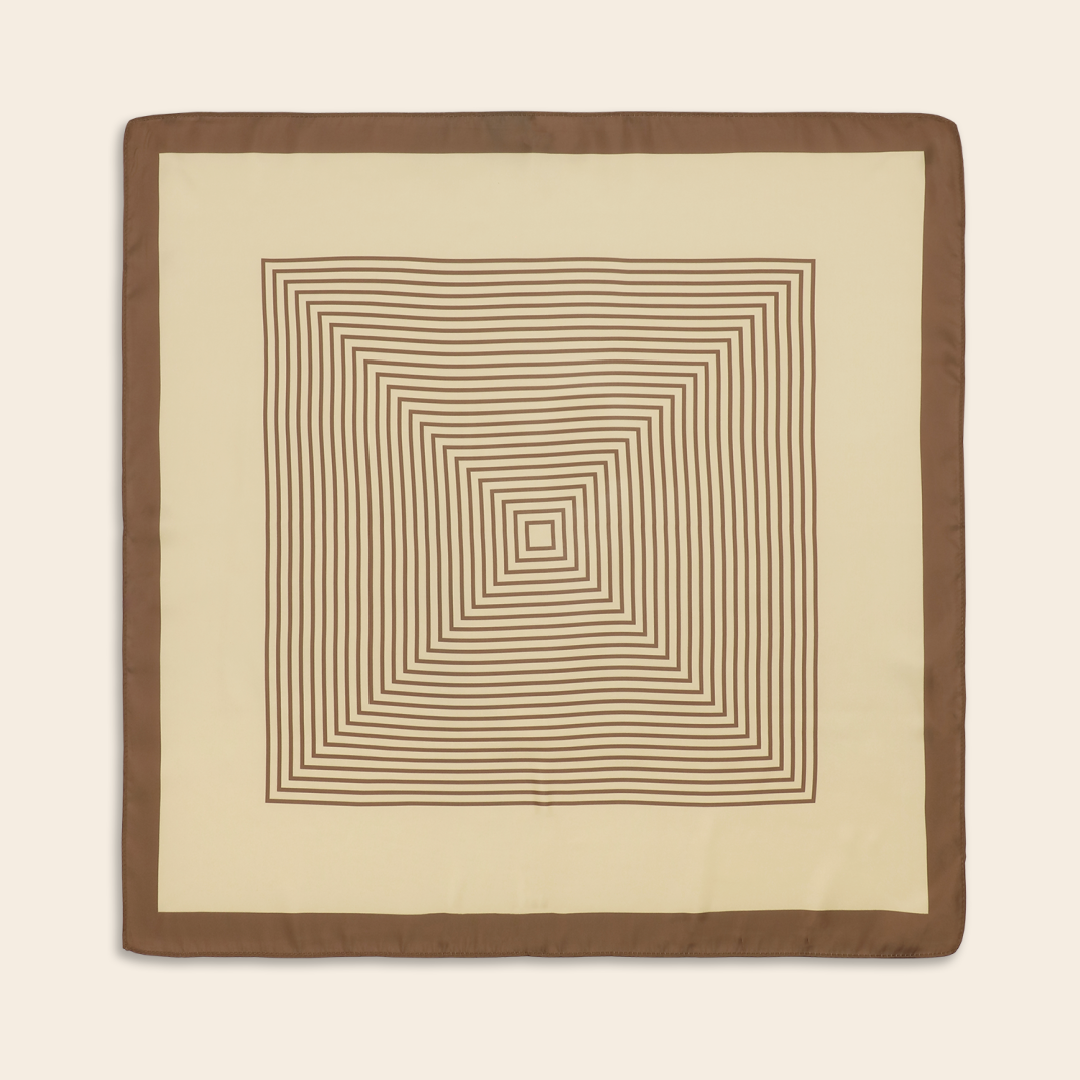 Sui Ava sjaal 'Classic' 60 x 60 cm - brown