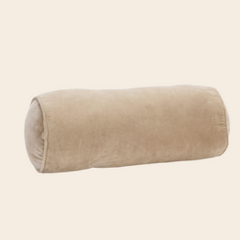 Madam Stoltz velvet kussen  katoen - taupe