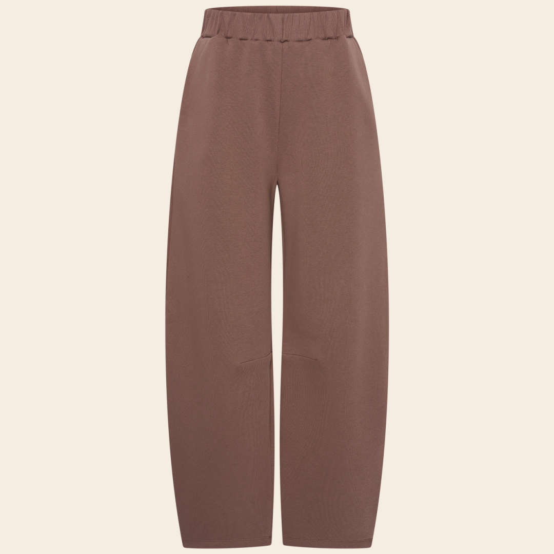 RE/BORN barrel sweatpants 'Barry' katoen - taupe