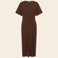 RE/BORN Kleid "Noëlle Baumwolle - Chocolate
