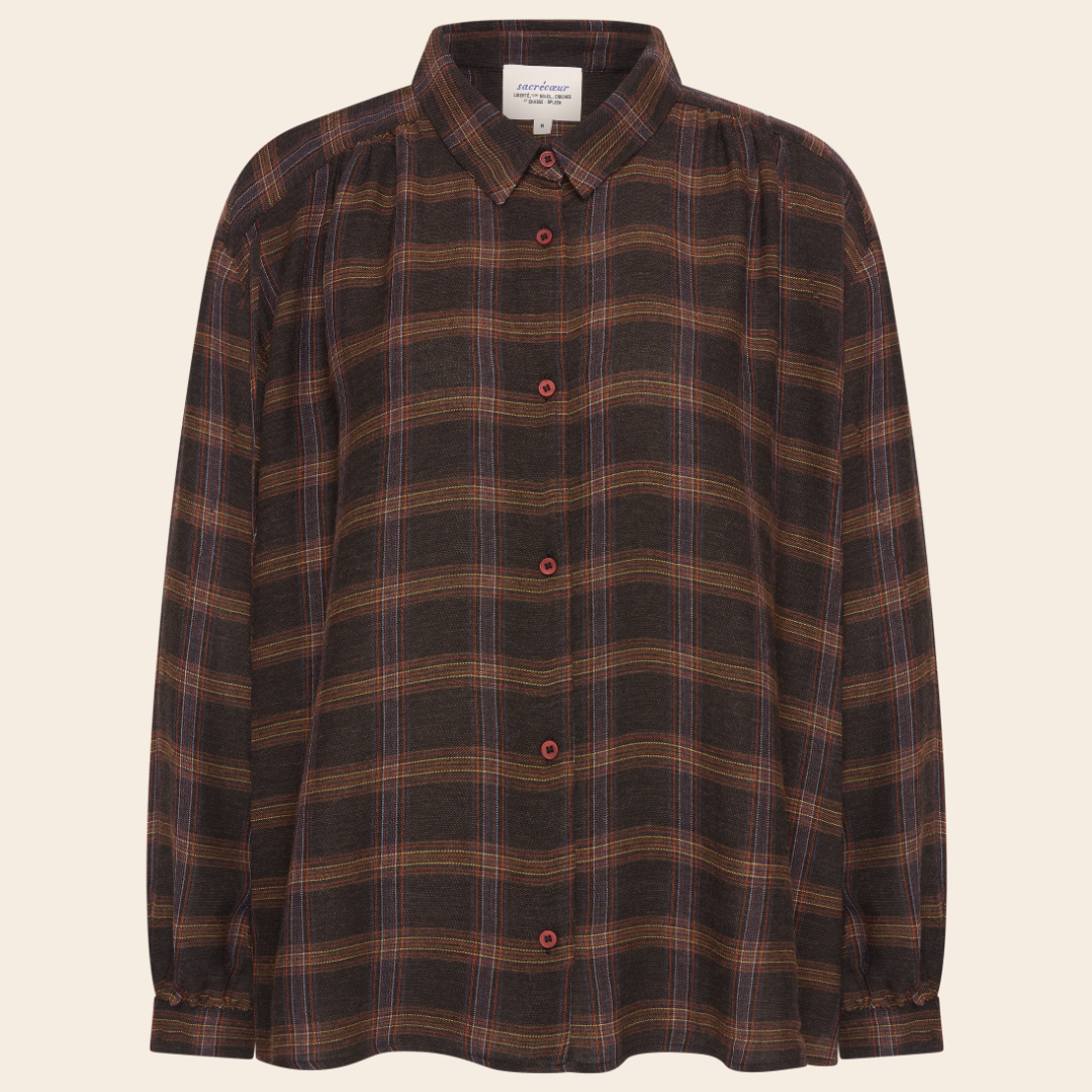 SacreCoeur chemise 'Ali' viscose / wol- cusco ruit
