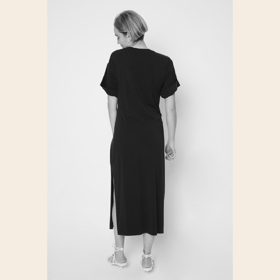 RE/BORN jurk 'Noëlle katoen - zwart