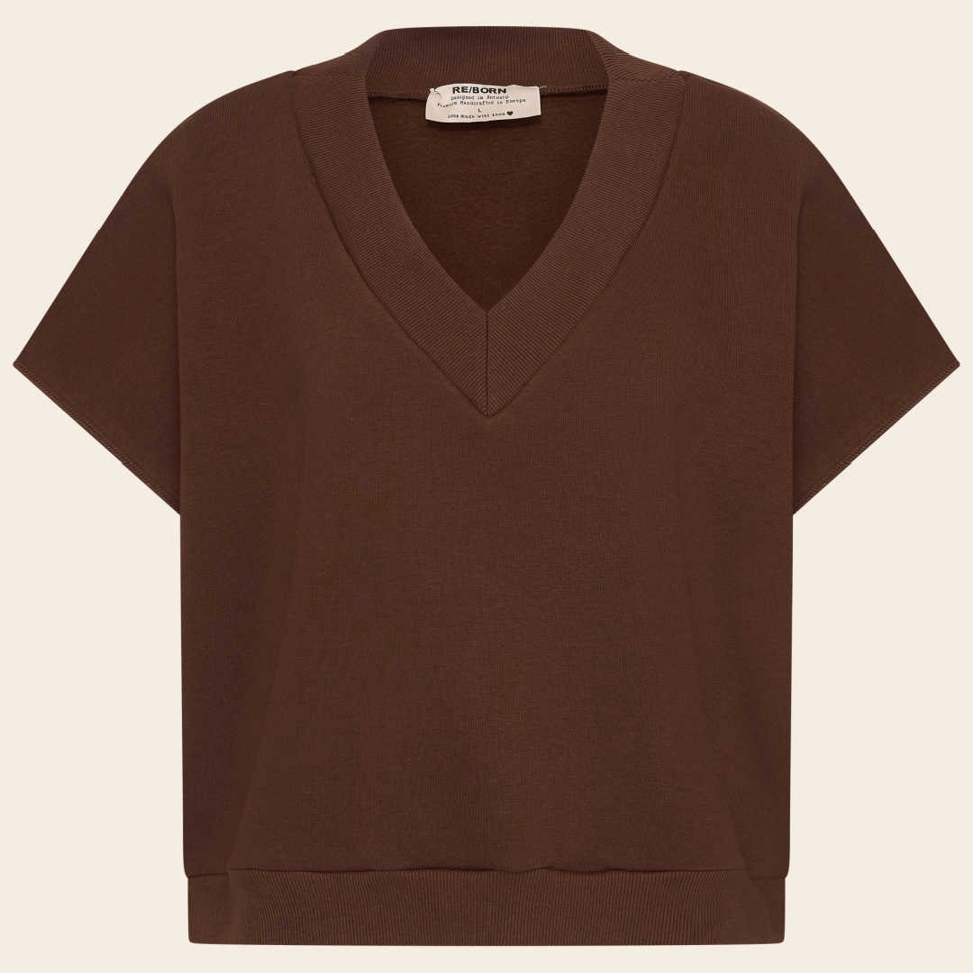 RE/BORN short -sleeve sweater 'Barcelona' katoen
