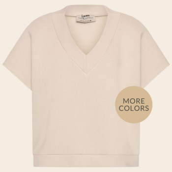 RE/BORN short -sleeve sweater 'Barcelona' katoen