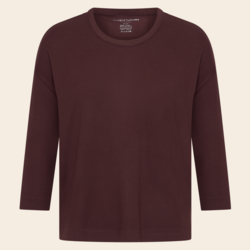 Majestic Filatures shirt viscose 3/4 sleeve - aubergine