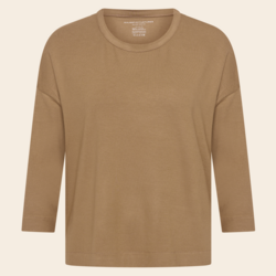 Majestic Filatures shirt viscose 3/4 mouw - havana