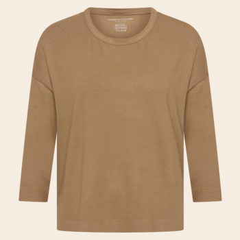Majestic Filatures shirt viscose 3/4 mouw - havana