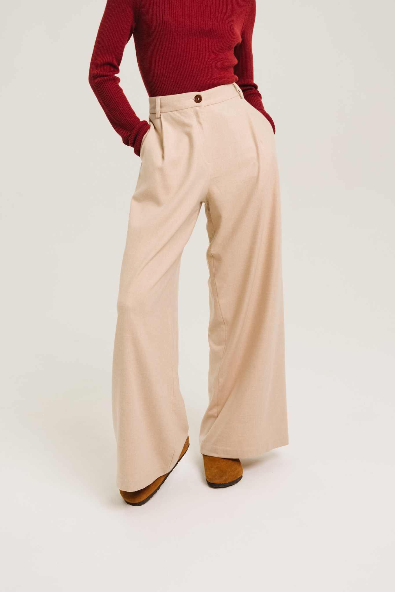 SacreCoeur pantalon 'Gaby' wolmix - sable