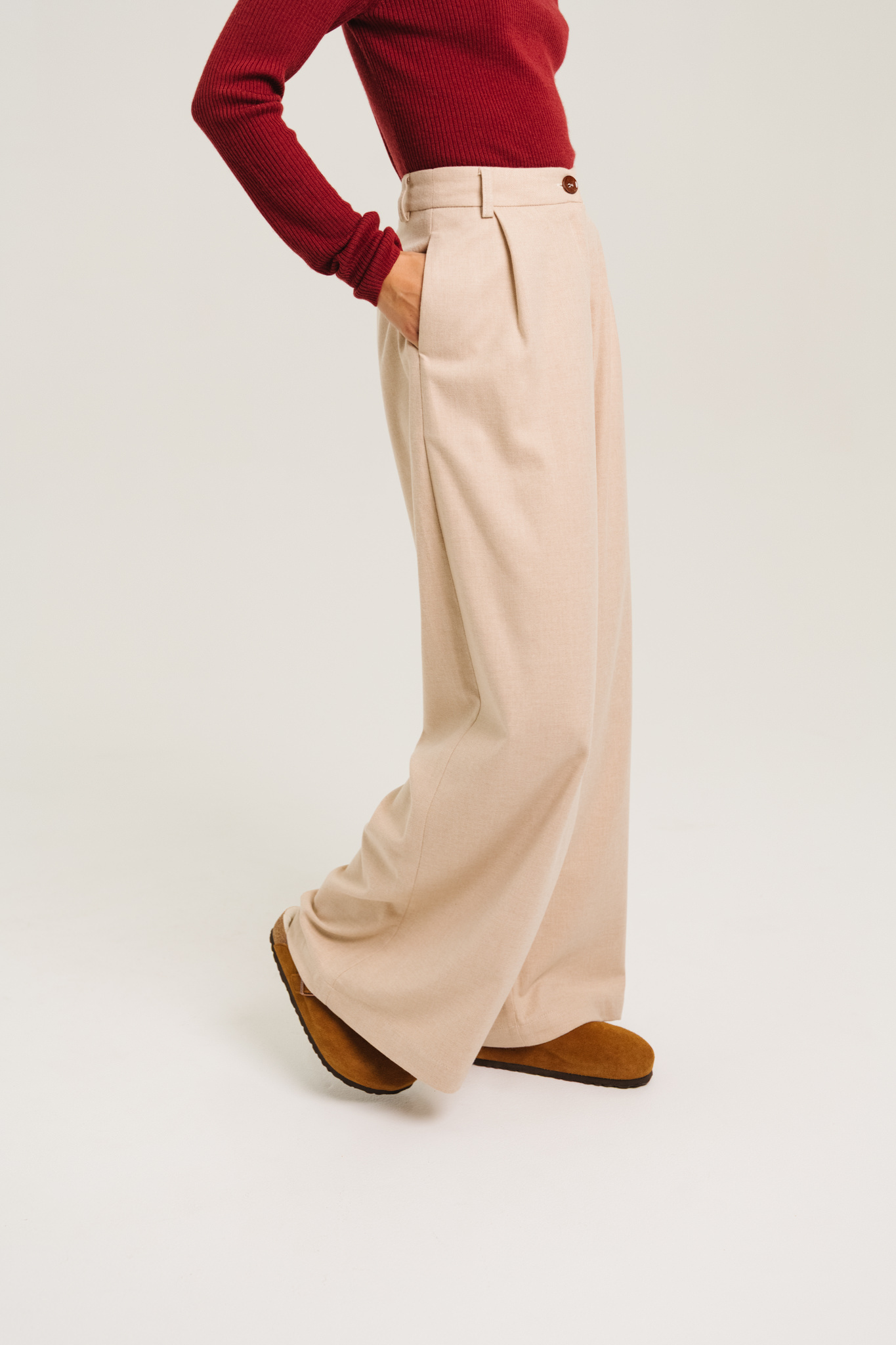 SacreCoeur pantalon 'Gaby' wolmix - sable