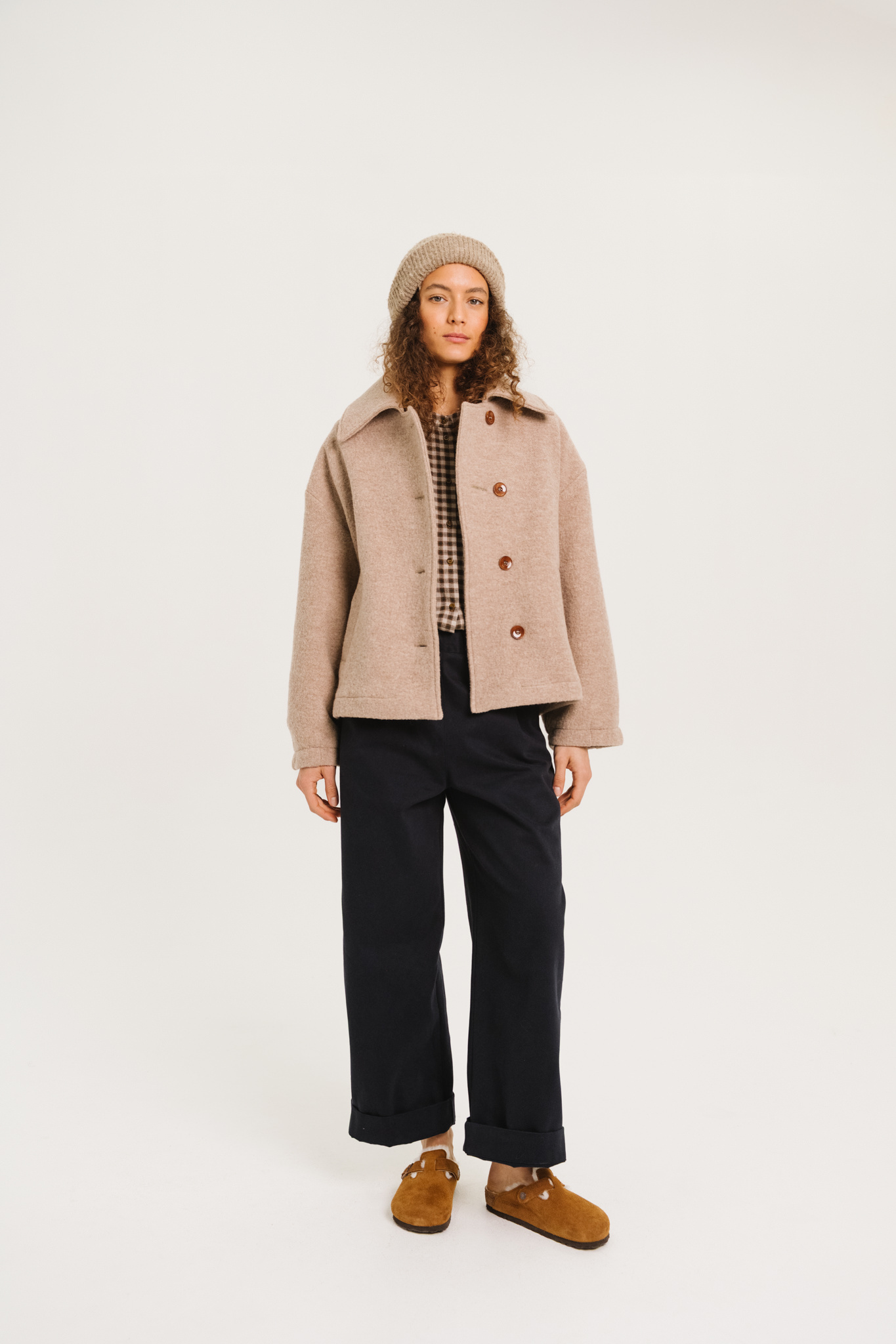 SacreCoeur jas 'Nell' wol - wood beige