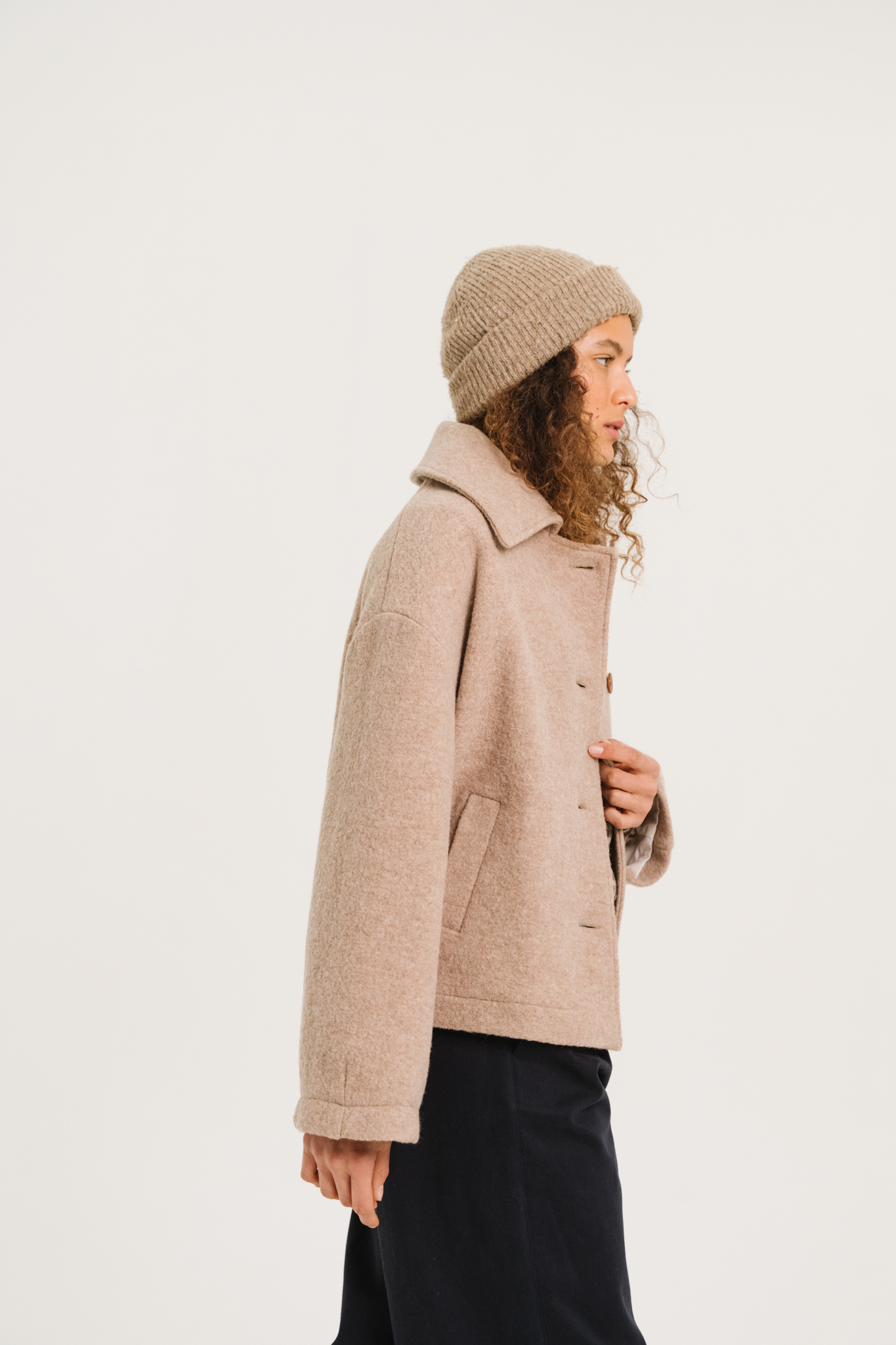 SacreCoeur jas 'Nell' wol - wood beige