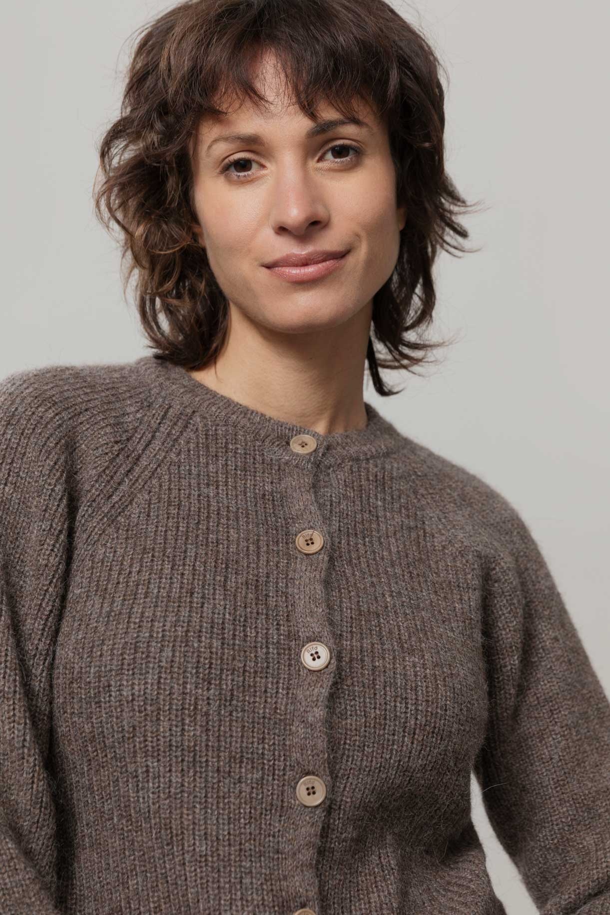 Rifo cardigan 'Vittoria' alpaca - beige argilla
