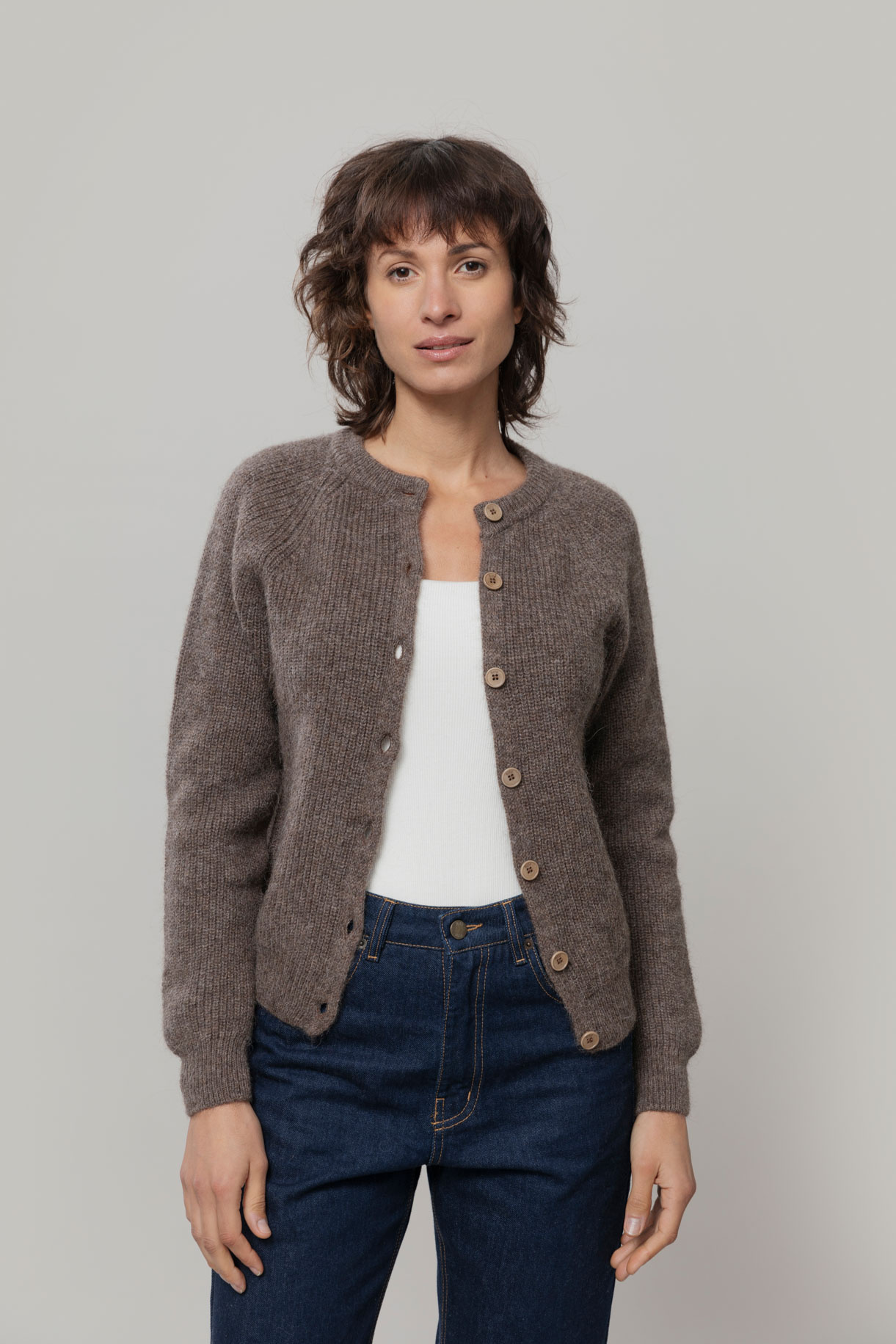 Rifo cardigan 'Vittoria' alpaca - beige argilla