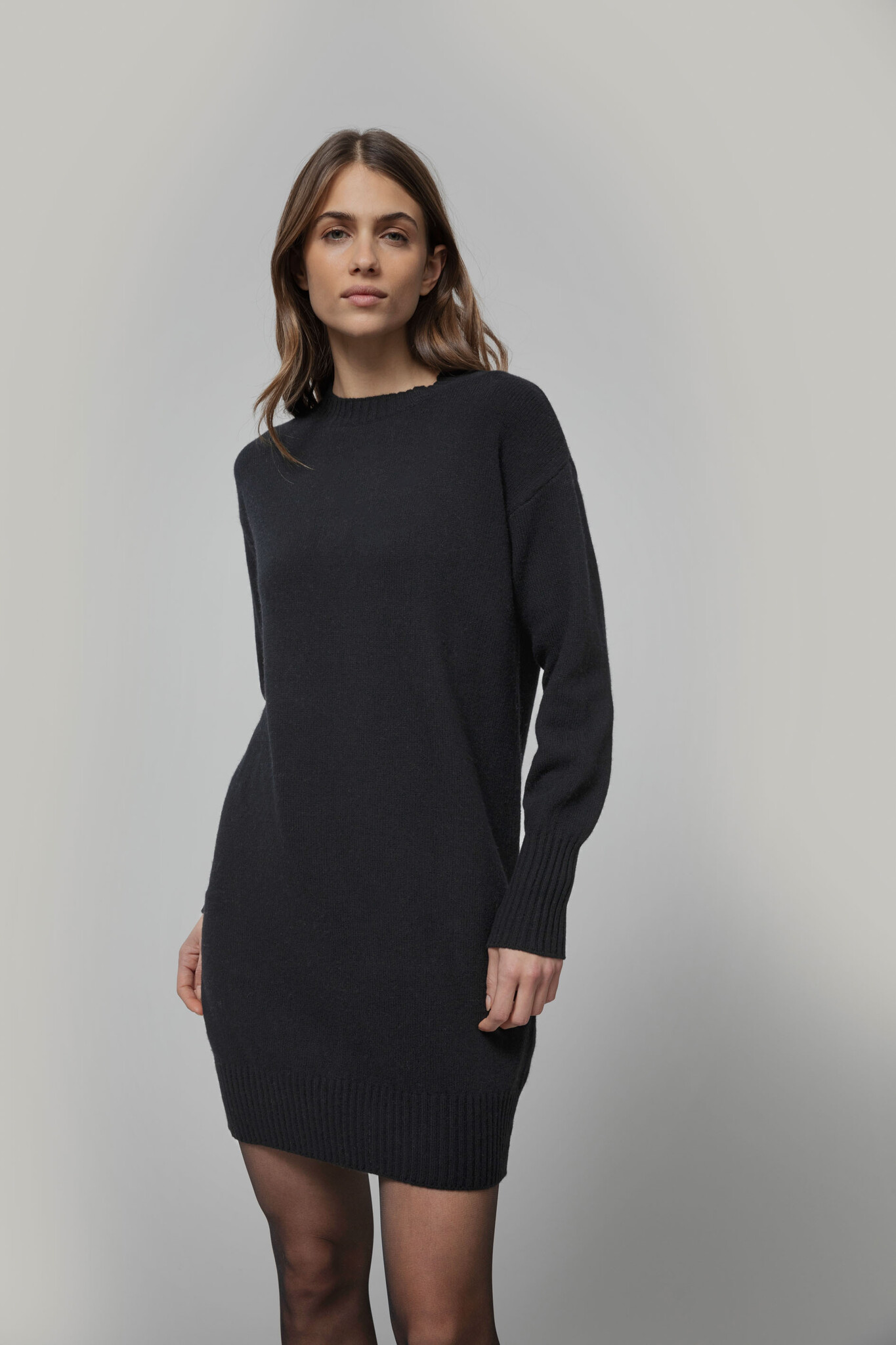 Rifo jurk 'Selvaggia' wol - zwart