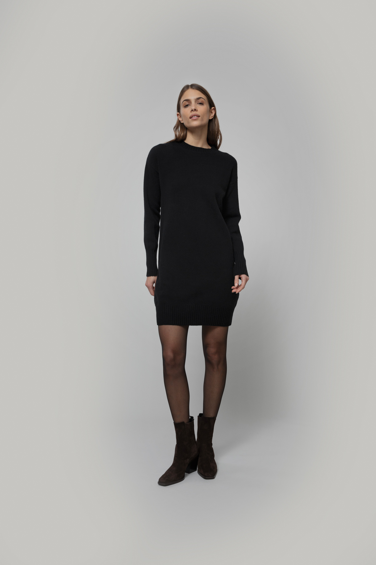 Rifo jurk 'Selvaggia' wol - zwart