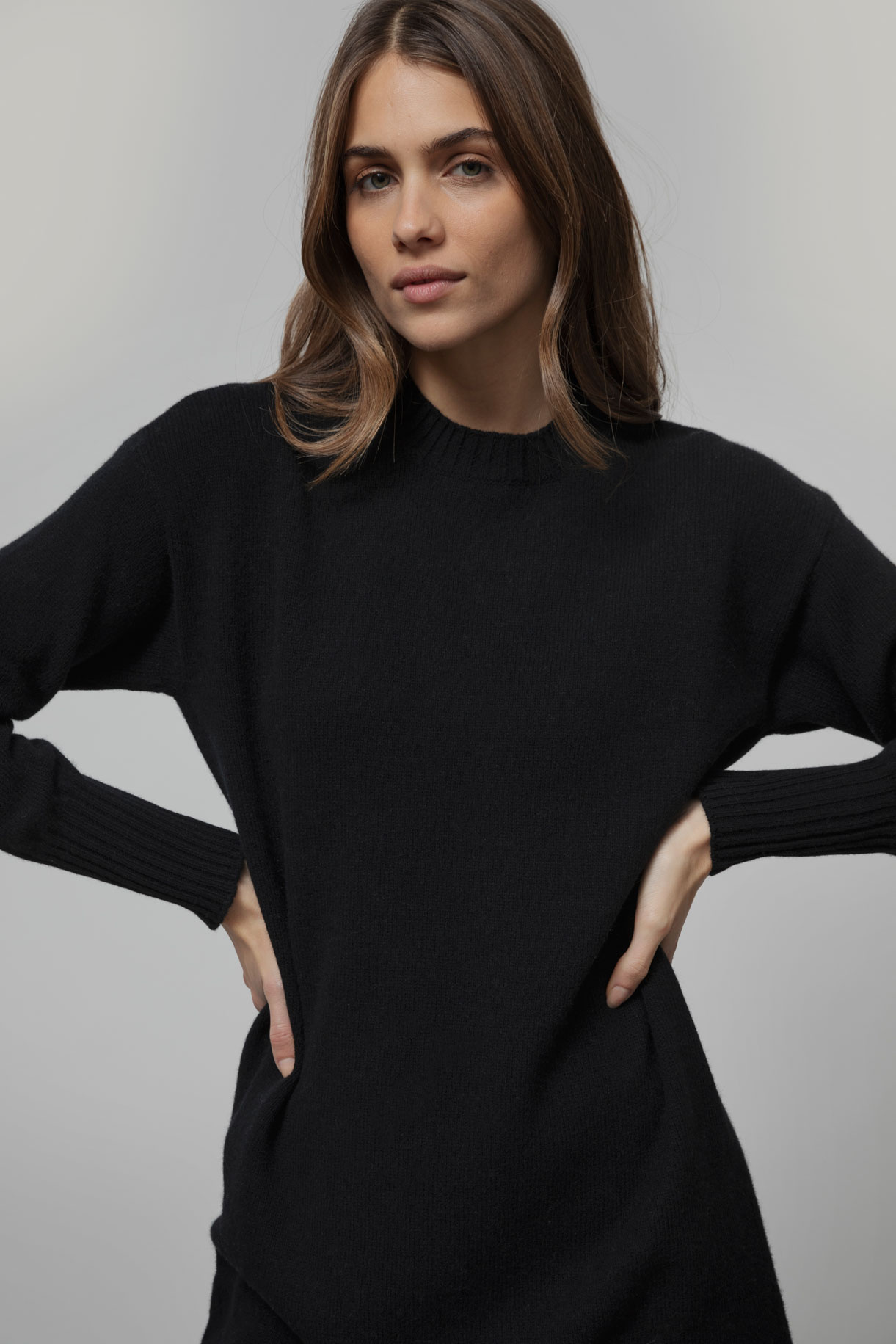 Rifo jurk 'Selvaggia' wol - zwart