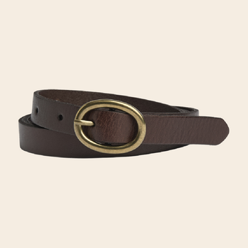 Markberg riem 'Gisla' leder - donkerbruin
