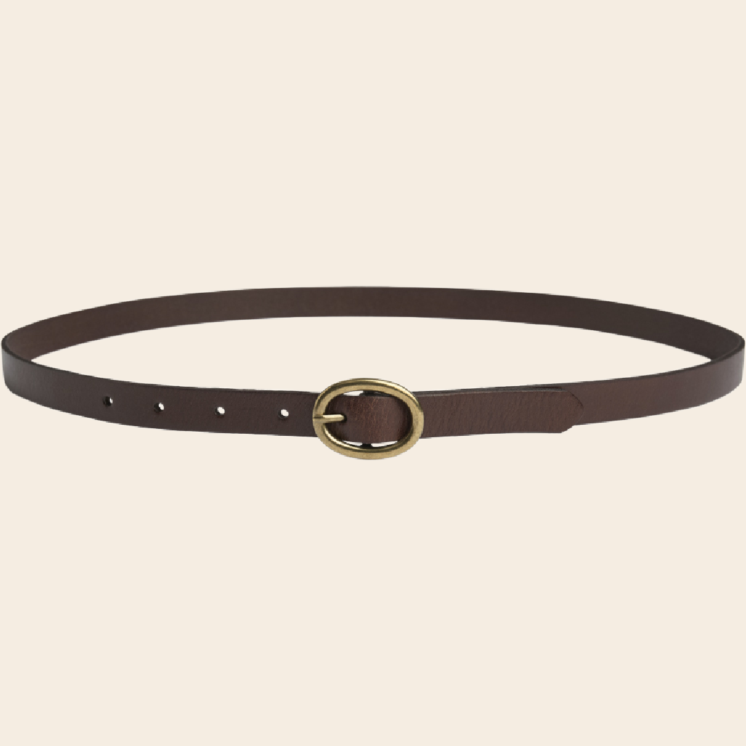 Markberg riem 'Gisla' leder - donkerbruin