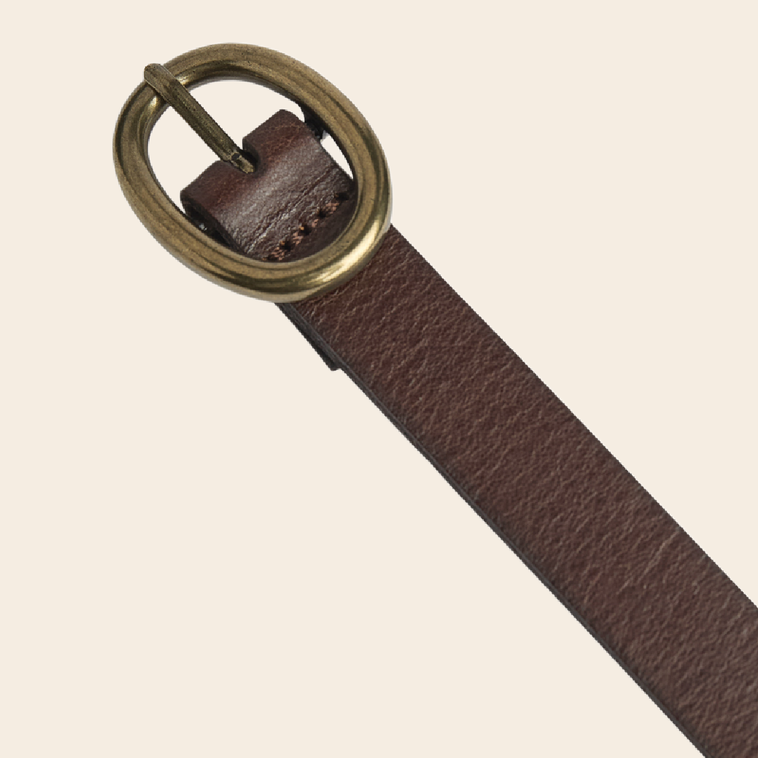 Markberg riem 'Gisla' leder - donkerbruin