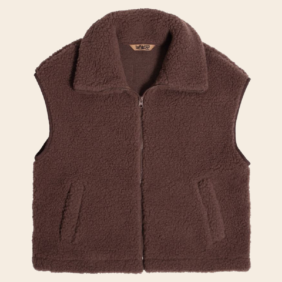 Alwero bodywarmer 'Isla Light' wol - choco martini