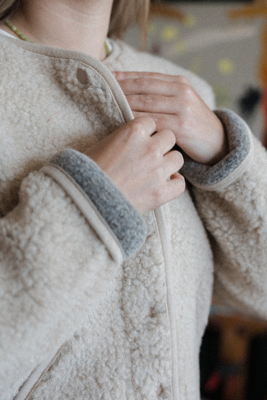 Alwero vest 'Tybs' wol - sand brown