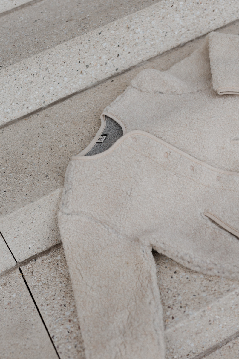 Alwero vest 'Tybs' wol - sand brown