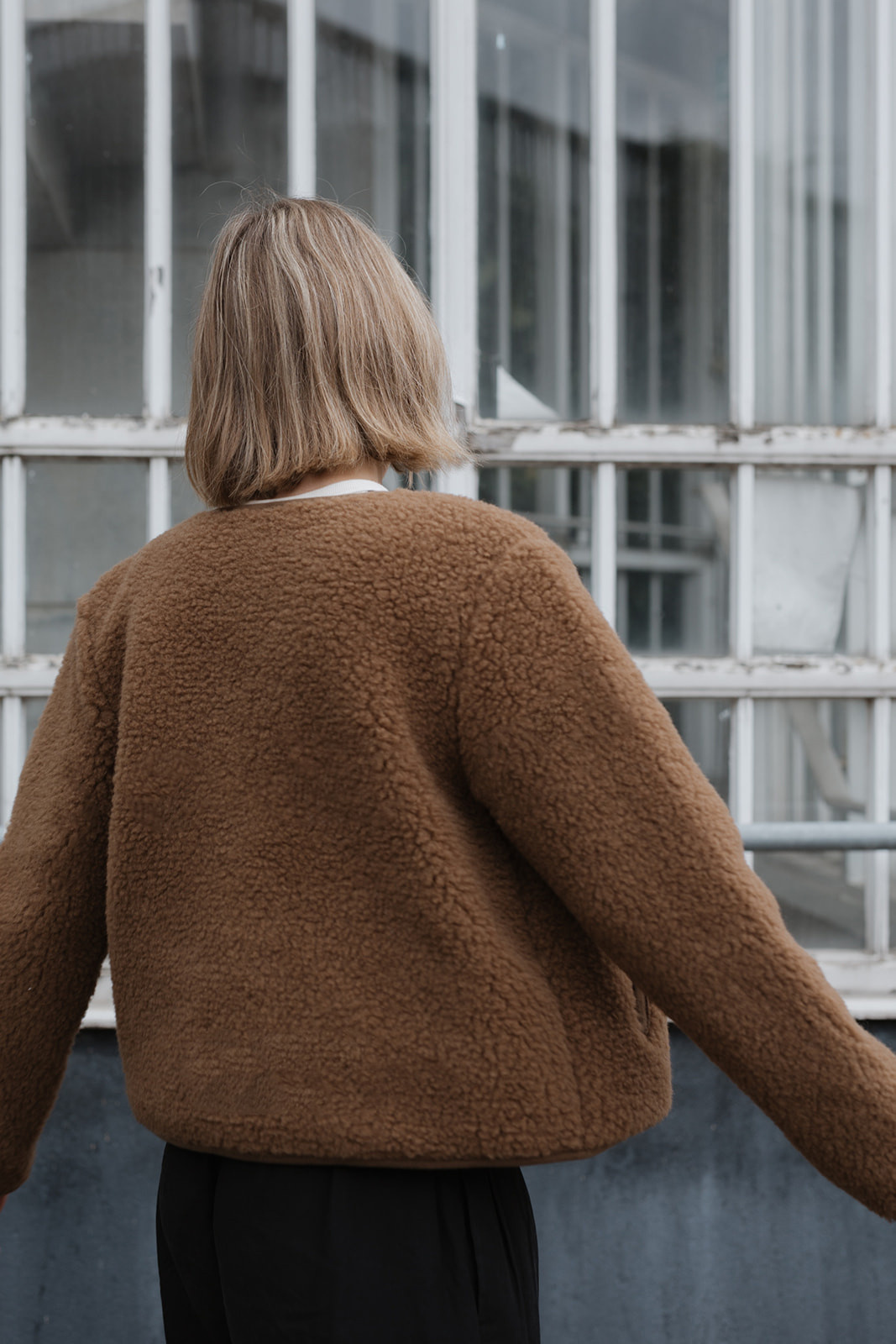 Alwero vest 'Tybs' wol - teddy brown