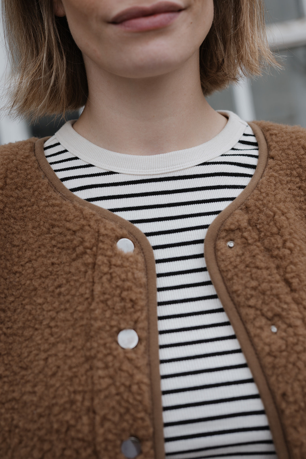Alwero vest 'Tybs' wol - teddy brown