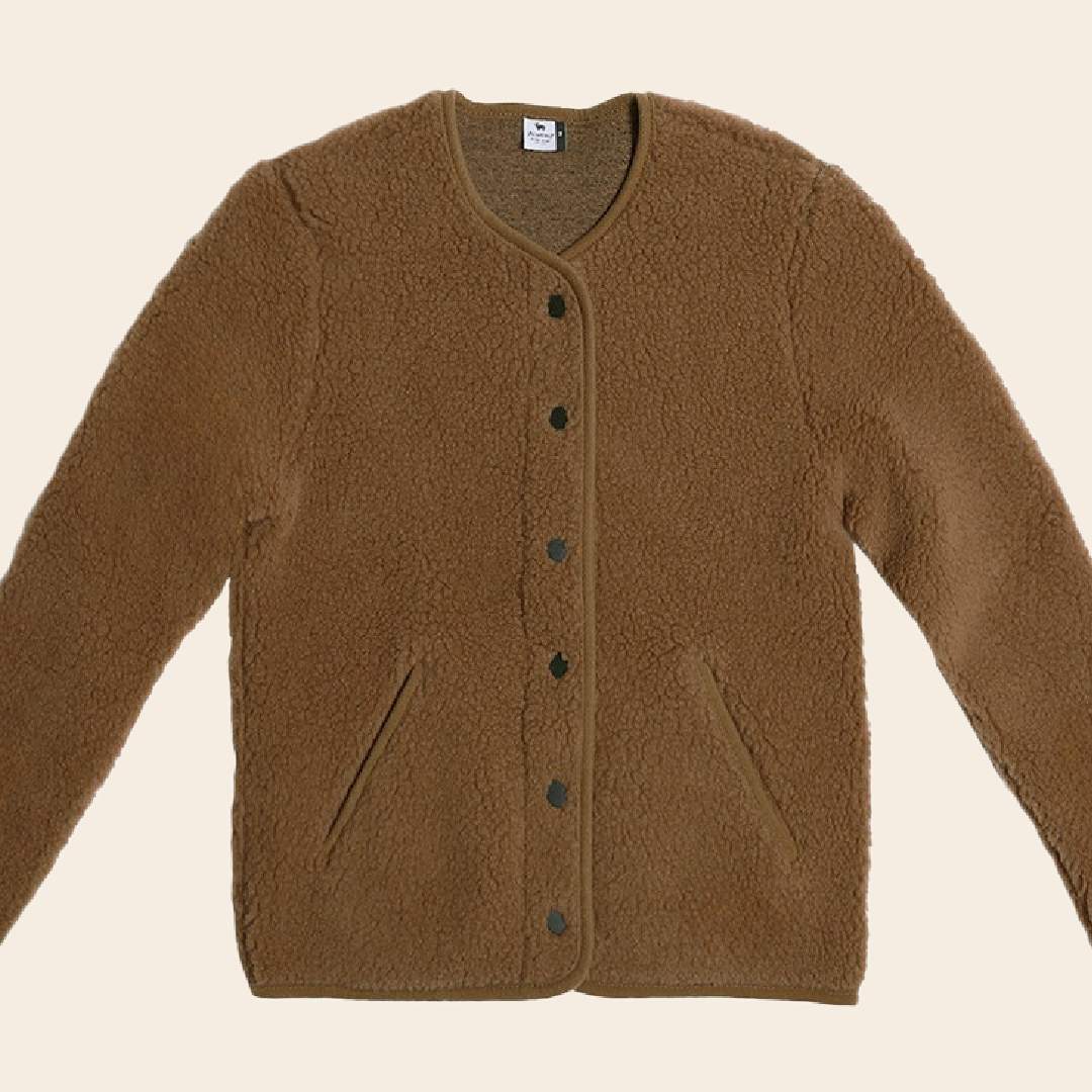 Alwero vest 'Tybs' wol - teddy brown