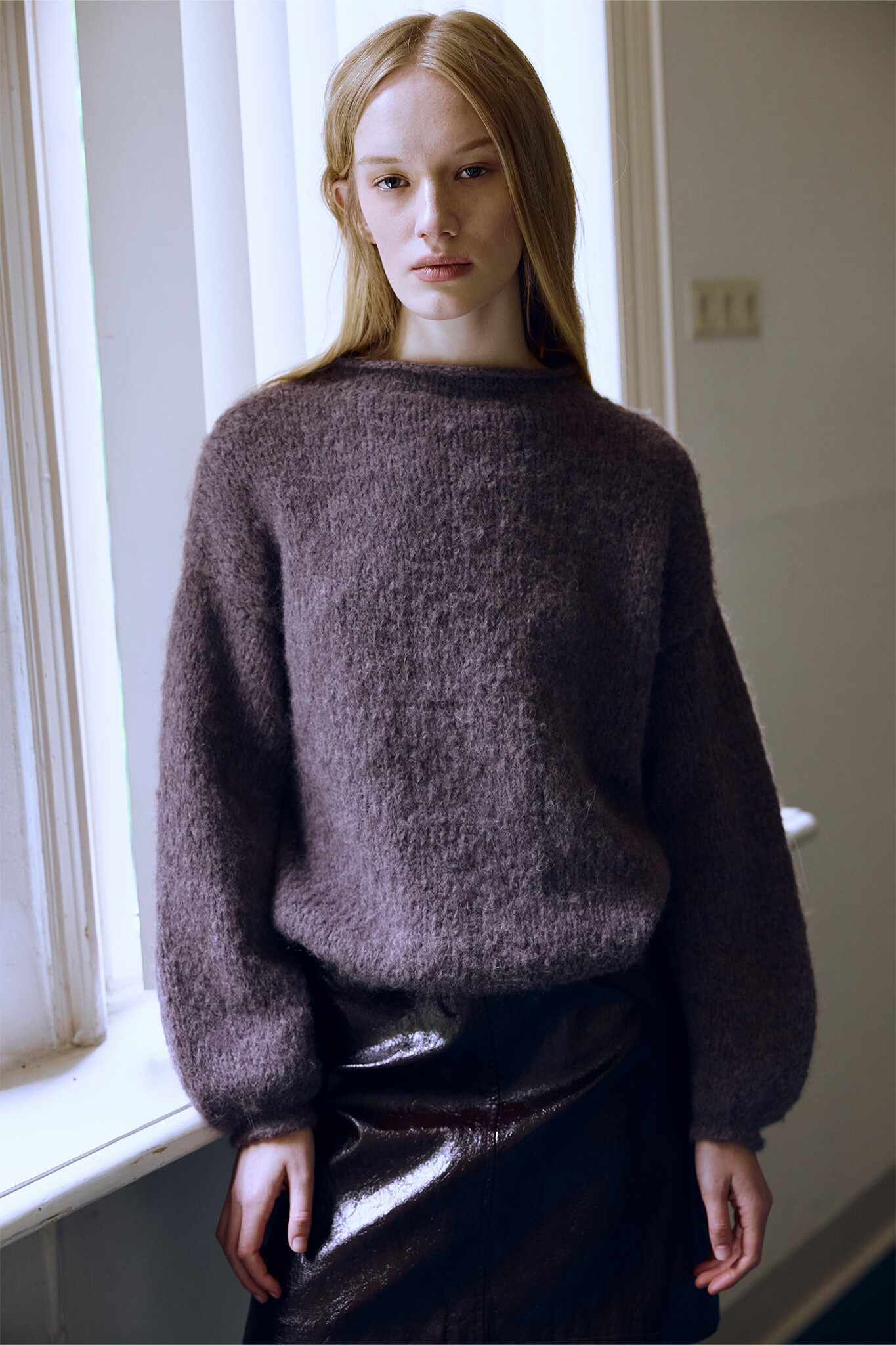 Inti Knitwear jumper 'Tula' alpaca - plum