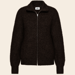 Inti Knitwear vest met rits 'Cleo' alpaca - nuez