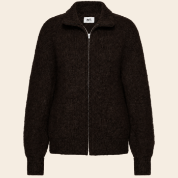Inti Knitwear vest met rits 'Cleo' alpaca - nuez
